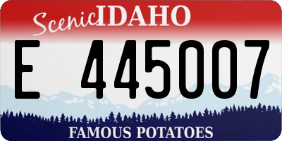 ID license plate E445007