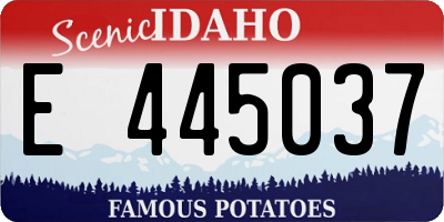ID license plate E445037