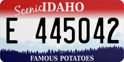 ID license plate E445042