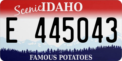 ID license plate E445043
