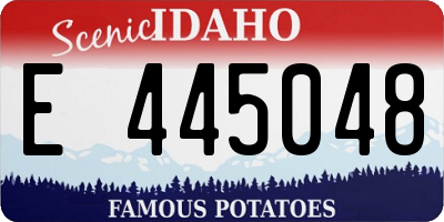 ID license plate E445048
