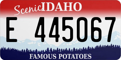 ID license plate E445067