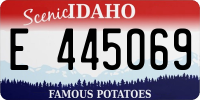 ID license plate E445069
