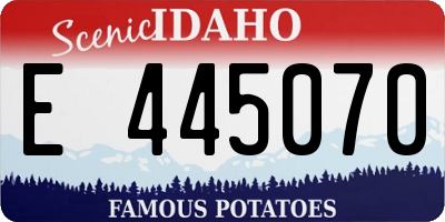 ID license plate E445070