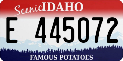 ID license plate E445072
