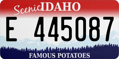 ID license plate E445087