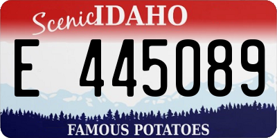 ID license plate E445089