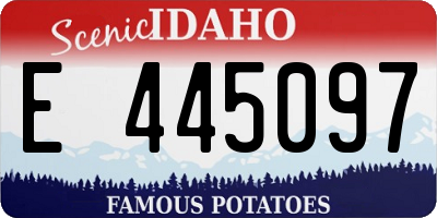 ID license plate E445097