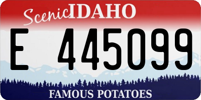 ID license plate E445099