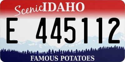 ID license plate E445112