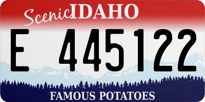 ID license plate E445122