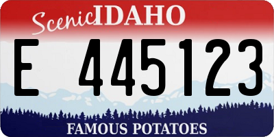 ID license plate E445123