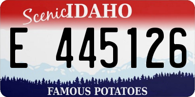 ID license plate E445126