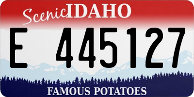 ID license plate E445127