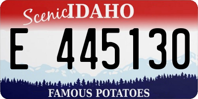 ID license plate E445130
