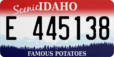 ID license plate E445138