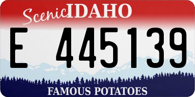 ID license plate E445139
