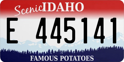 ID license plate E445141