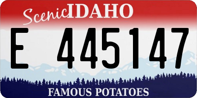 ID license plate E445147