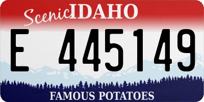 ID license plate E445149