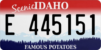 ID license plate E445151