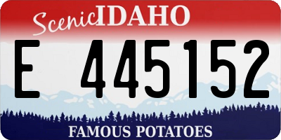ID license plate E445152