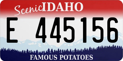 ID license plate E445156
