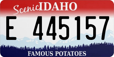 ID license plate E445157
