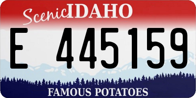 ID license plate E445159