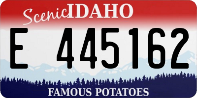 ID license plate E445162