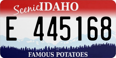 ID license plate E445168