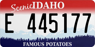 ID license plate E445177