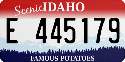 ID license plate E445179