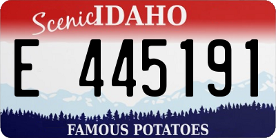 ID license plate E445191