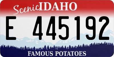 ID license plate E445192