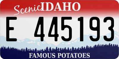 ID license plate E445193