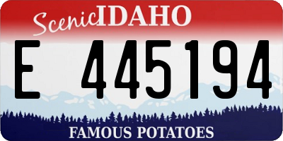 ID license plate E445194