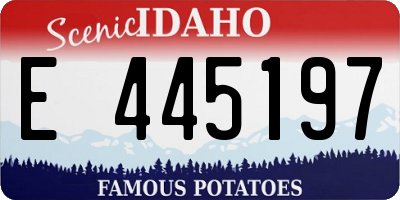 ID license plate E445197