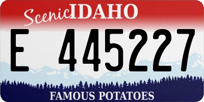 ID license plate E445227