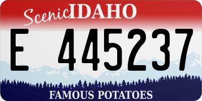ID license plate E445237