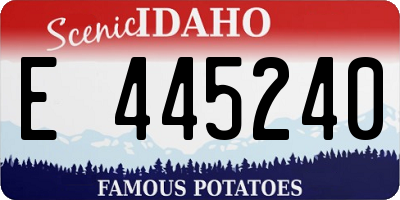ID license plate E445240
