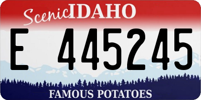 ID license plate E445245