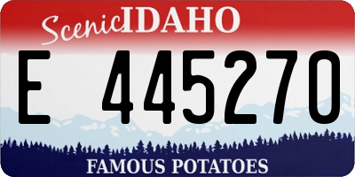 ID license plate E445270