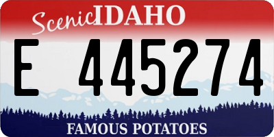 ID license plate E445274