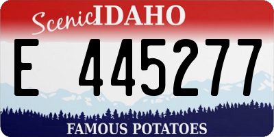 ID license plate E445277