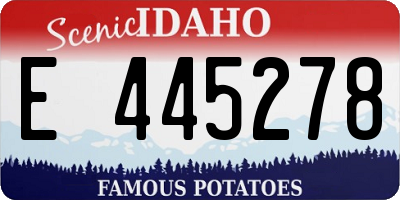 ID license plate E445278