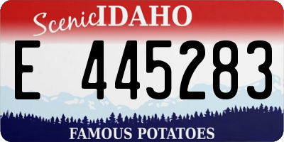 ID license plate E445283