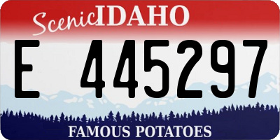 ID license plate E445297