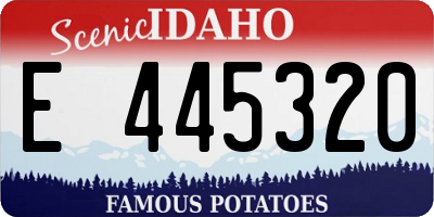 ID license plate E445320
