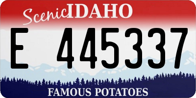 ID license plate E445337